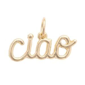 Ciao Cursive Charm – 18K Shiny Gold